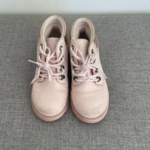 Carter’s light pink w/rose gold specks and ankle.